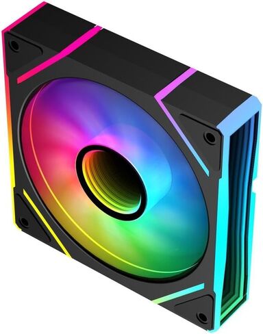 SAMA YF1203 Reverse PC Fan 120mm ARGB Case Cooler Fan,Infinity Mirror - PWM - Single Pack White in Saudi Arabia