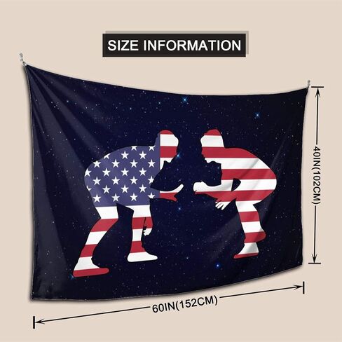 American Wrestling Proud Wrestler Tapestry Wall Hanging Art Tapestry For Bedroom Living Room Dorm Party Decor 60x40Inch in Saudi Arabia