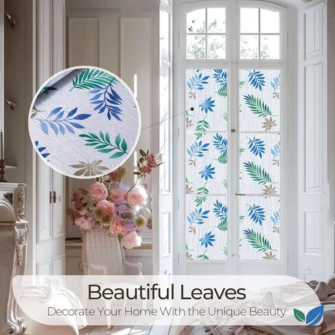 bofeifs Window Privacy Film Frosted Glass Window Film Static Cling Blinds Decorative Window Film Anti-UV Privacy Film for Glass Windows Stained Glass Window Film for Home Office 35.4 x 78.7 Inch in Kuwait