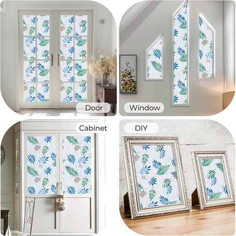 bofeifs Window Privacy Film Frosted Glass Window Film Static Cling Blinds Decorative Window Film Anti-UV Privacy Film for Glass Windows Stained Glass Window Film for Home Office 35.4 x 78.7 Inch in Kuwait