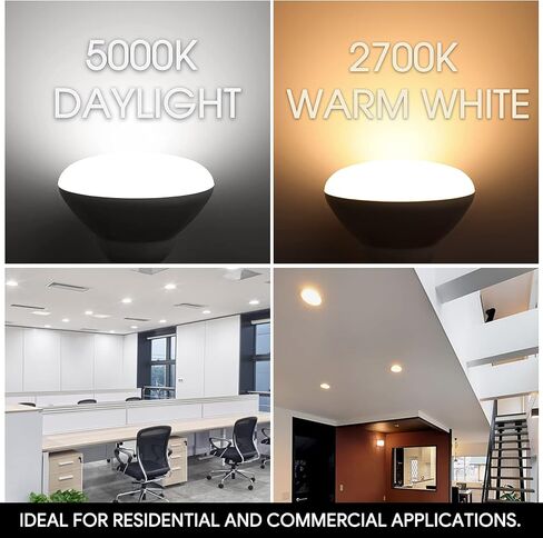 Energetic 6 Pack 75W BR30 LED Recessed Light Bulb, Dimmable, 900 Lumens, 2700K Soft White, E26 Base, Indoor Flood Light for 5/6 Inch Cans, UL Listed in Saudi Arabia