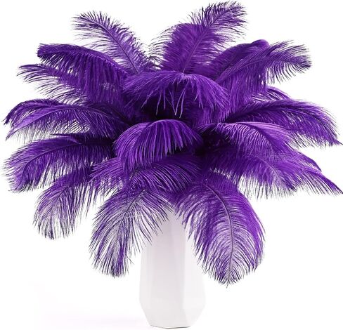 THARAHT White Ostrich Feathers 24pcs Natural Bulk 8-10Inch 20cm-25cm for Crafts Wedding Party Centerpieces Christmas Tree Decoration Feathers in Saudi Arabia