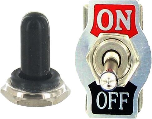 3 X Heavy Duty 20A 125V 15A 250V DPST 4 Terminal Pin ON/OFF Rocker Toggle Switch Flick Metal Waterproof Cap Knob in Kuwait