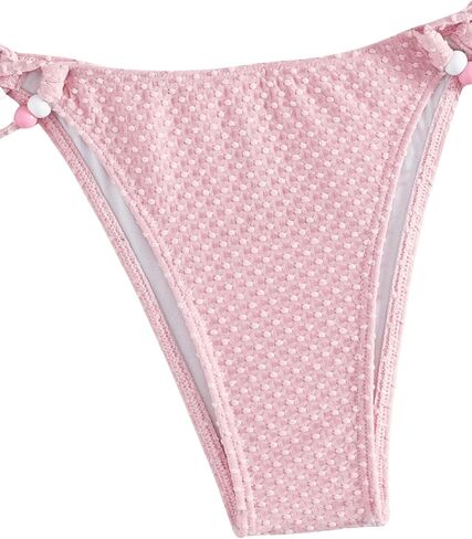GORGLITTER Women's High Cut Thong Bikini Sets String Triangle Halter Top Swimsuit Bathing Suits in Saudi Arabia