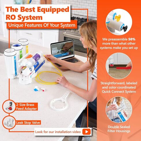 نظام تصفية المياه بالتناضح العكسي Express Water، ترشيح متعدد المراحل، خالي من مادة BPA in Kuwait