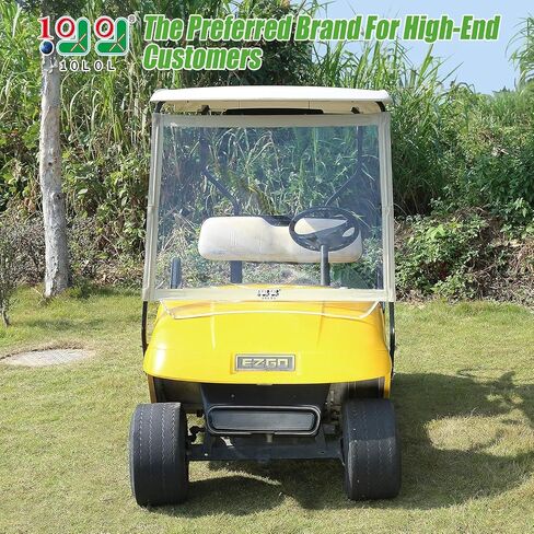 10L0L Golf Cart Foldable Windshield for EZGO TXT, Clear Film PVC Impact-Resistant Windproof in Saudi Arabia