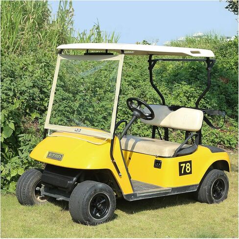 10L0L Golf Cart Foldable Windshield for EZGO TXT, Clear Film PVC Impact-Resistant Windproof in Saudi Arabia