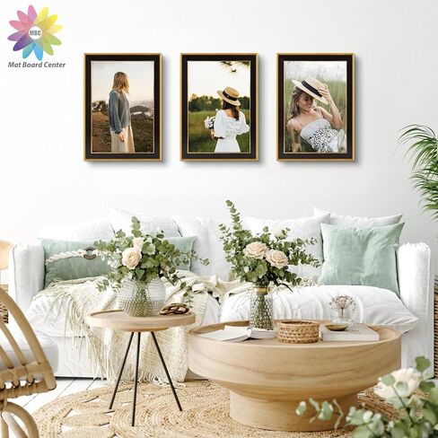 MBC MAT BOARD CENTER, 8x12 Ornate Picture Frame Without Mat to Display 8x12 Photo/Print, Tempered Glass Wall Mounting (Ornate Gold/Black) in Saudi Arabia