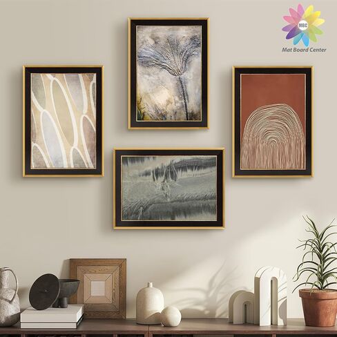 MBC MAT BOARD CENTER, 8x12 Ornate Picture Frame Without Mat to Display 8x12 Photo/Print, Tempered Glass Wall Mounting (Ornate Gold/Black) in Saudi Arabia
