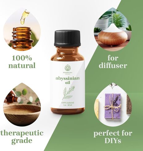 Abyssinian Oil - Premium Undiluted Oil (1 oz.) | for Skin, Face, Body, Hair Revitalization | Vegan & Cruelty Free in Kuwait