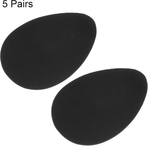 5 Pairs Non-Skid Shoe Pads 3.5"x2.6" No Slip Shoe Grip Stick Sole Protector Silicone Cushion Self-Adhesive for Men and Women, Clear in Saudi Arabia