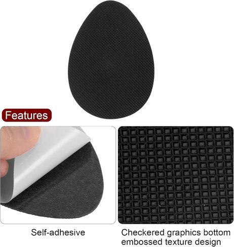 5 Pairs Non-Skid Shoe Pads 3.5"x2.6" No Slip Shoe Grip Stick Sole Protector Silicone Cushion Self-Adhesive for Men and Women, Clear in Saudi Arabia