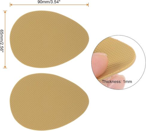 5 Pairs Non-Skid Shoe Pads 3.5"x2.6" No Slip Shoe Grip Stick Sole Protector Silicone Cushion Self-Adhesive for Men and Women, Clear in Saudi Arabia