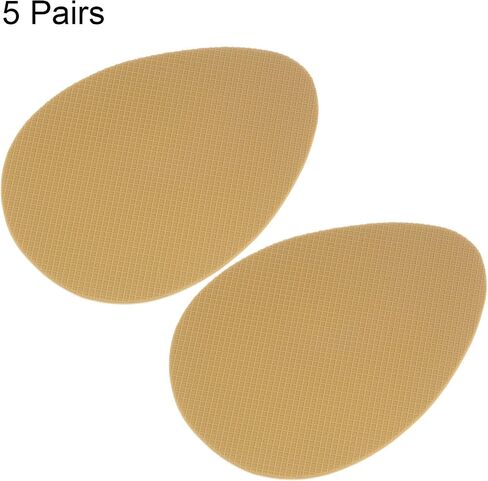 5 Pairs Non-Skid Shoe Pads 3.5"x2.6" No Slip Shoe Grip Stick Sole Protector Silicone Cushion Self-Adhesive for Men and Women, Clear in Saudi Arabia
