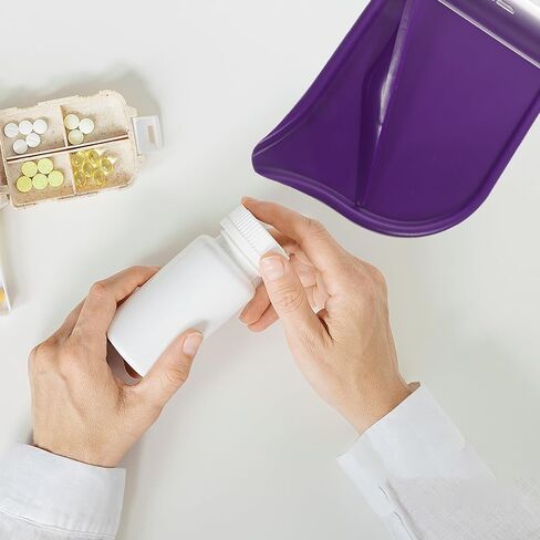 Dispense Counting Tray, Plastic Sorting Small Tray Durable Counter with Scraper for Pharmacy to Pills Tablets 1PCS (Purple) in Saudi Arabia