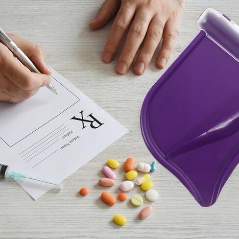 Dispense Counting Tray, Plastic Sorting Small Tray Durable Counter with Scraper for Pharmacy to Pills Tablets 1PCS (Purple) in Saudi Arabia