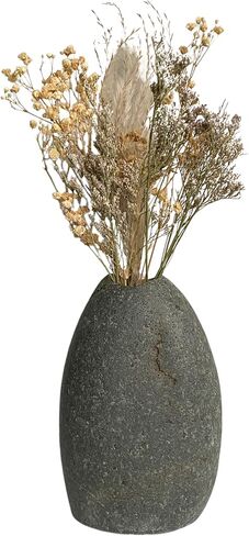 Handcrafted Stone Vase - Small Natural Stone Vase for Flowers - Elegant Home Decor and Gift Vase - Unique and Decorative Granite Stone Vase in Saudi Arabia