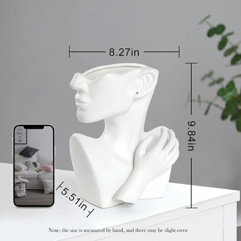 Notakia Succulent Planter Bust Vase Small Face Plante Head Face Vase Home Decoration Succulent Cactus Indoor Plant Pot (Gold) in Saudi Arabia
