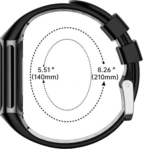 Sport Band Compatible with Fitbit Charge 5 Bands,Double Colors Fitbit Charge 5 Bands,Soft Silicone Band for Charge 5,Breathable Replacement Band for Charge 5 Bands Women Men in Kuwait