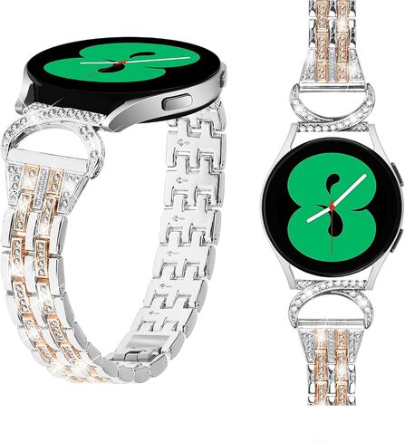 أحزمة الساعة المتوافقة مع Garmin Vivoactive 5/Venu Sq 2/Venu Sq 2 Music/Venu 2 Plus/Venu، Vivoactive 5 للنساء، سوار معصم من الكريستال والألماس in Kuwait