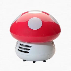 Mini Cute Table Dust Vacuum Cleaner Mushroom Shaped Portable Corner Desk Vacuum Cleaner Mini Cute Vacuum Cleaner Dust Sweeper(Red)