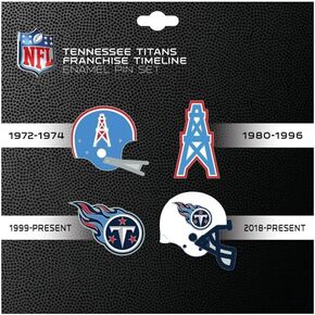 tennessee titans lapel pin franchise timeline 4-pin set