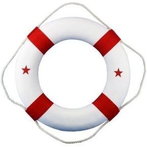 Hampton Nautical Lifering, 20", Red