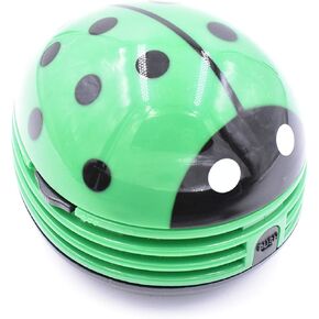 Art&Beauty Green Beetle Shaped Portable Corner Desk Table Top Vacuum Cleaner Mini Cute Vacuum Cleaner Dust Sweeper