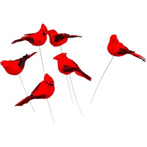 YCHTEWY-12PCS Bird christmas ornaments clip on cardinals for trees-3.5 lnch (B)