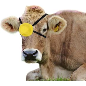 Cattle Eye Covering Cattle Eye Injury Patch Ox Pinkeye Treatment Eyepatch Single Eyepatch for Cow Cattle Ox Horses Livestock Sheep Eyes Protective Fly Mask Bridle Accessories