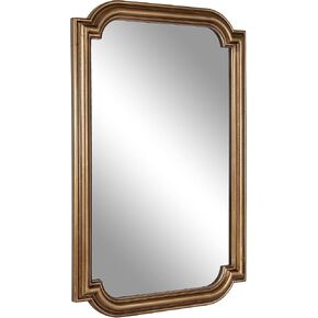 Kate and Laurel Kinsman Traditional Glam Scalloped Wall Mirror for Vintage Home Décor, 24x36, Gold
