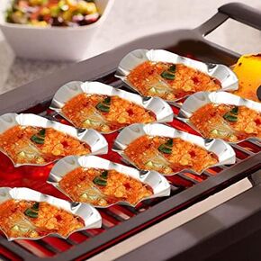 304 Stainless Steel Oyster Shells, Oyster Grilling Shells for Cooking Oysters, Shrimp, Scallops, Clams