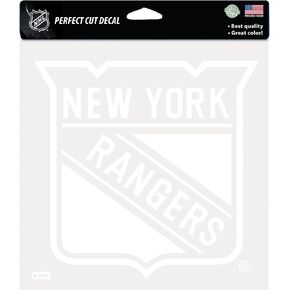Wincraft NHL New York Rangers Perfect Cut White Decal, 8 x 8, Multicolor