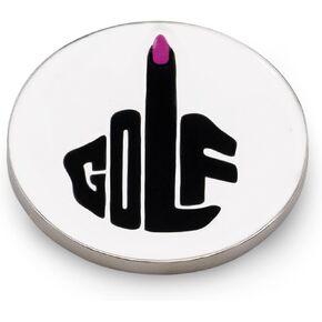 Middle Finger with Pink Fingernail Golf Ball Marker- Golf Gifts for Women- Funny Magnetic Golf Ball Markers Make The Game Fun- Funny Golf Accessories for Your Hat, Clip, or Divot Repair Tool
