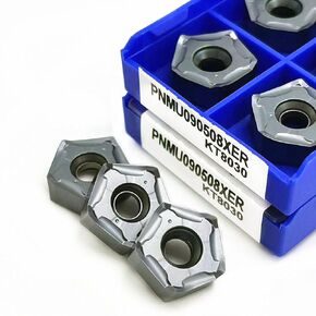 PNMU090508XER KT8060 Fast Feed Low Milling Cutter Disc with Rough Cutter Disc PNMU090508 Pentagonal Double-Sided Milling Inserts 10PCS