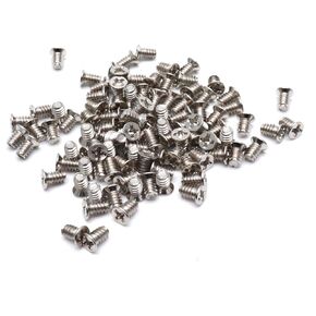 100Pcs #6-32 Cross Drive Flat Head Machine Screw 3.5mm PC Computer Case Hard Drive Screws Full Thread Fastener