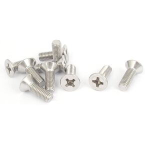 uxcell M8 x 25mm Phillips Flat Head Countersunk Bolts Machine Screws 10pcs
