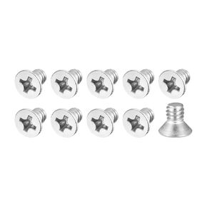 Flat Head Phillips Machine Screw (‘1/4-20 x 3/8inch) 25Pcs, 304 Stainless Steel Screws Set -for Household, Office Equipment Industry, Machinery, etc., Silver