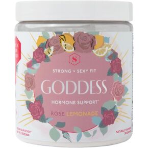 Strong + Sexy Fit Hormone Support Supplement, PMS & Menopause Support, with DIM, Inositol and Ingredients for Energy Support & Hormone Balance, Supplements for Women, Rose Lemonade Powder, 30 Svg