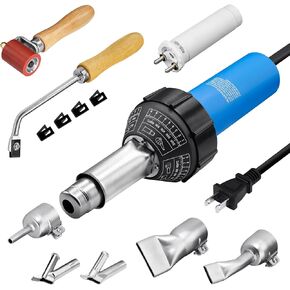 Hot Air Plastic Welder 1600W Plastic Welding Roofing Kit 110V, Vinyl PVC TPO Welding Handheld Plastic Hot Air Heat Gun Welding Torch with Various Nozzles