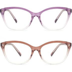 Trendy Premium Reading Glasses for Women Oprah Style Computer Readers Anti Blue Light with TR90 Unbreakable Frame