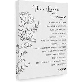 Lords Prayer Wall Art Decor, Our Father Prayer Wall Decor, Prayer Room Decor, Bible Verses Posters For Home Office, Inspirational Framed Canvas Wall Art For Home, Christian Gifts for Woman Man - A05 in Saudi Arabia