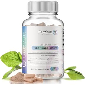Vegan Cleanliness Fiber Supplement | Helps Promote Digestive Regularity | Psyllium Husk, Unulin, Cardamom, Fennel Seed, Calcium Carbonate | Proprietary Formula | 120 Vegan Capsules in Saudi Arabia