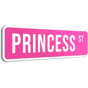 HK Studio Princess St Poster for Girls Room Decor 5" x 17" - Pink Room Decor Aesthetic for Teen Girls