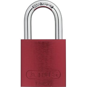 ABUS Red 72/40 Lockout Tagout Padlock w/ 1" Shackle, Single Padlock, Keyed Alike, 1 Padlock with 2 Keys