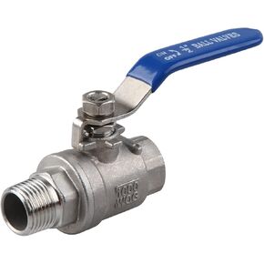 YanTone Ball Valve 1/2"، الفولاذ المقاوم للصدأ 304 صمام المياه إيقاف الصمامات للنفط والغاز، ذكر X أنثى NPT الموضوع (1/2 بوصة، 1 حزمة)