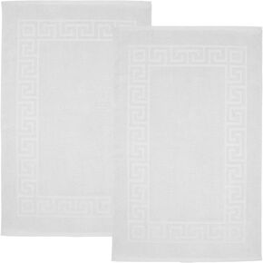 DAN RIVER 100% Cotton Bath Mat Pack of 2, 900 GSM Highly Absorbent Quick Drying Non-Slip Easy to Clean Machine Washable and Ultra Soft Bathroom Floor Rugs 21x34 Inches Tan