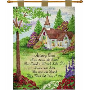 Manual Inspirational Collection 26 X 36-Inch Wall Hanging and Finial Rod, 23rd Psalm