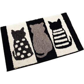ZebraSmile Bathroom Rugs - Cat Bathroom Rug Non Slip Washable Soft Bath Mat Shower Room Bathmat Funny Doormat Cat Bath Rug19.5 X 31.5 in