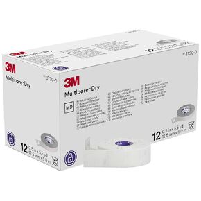 3M™ Multipore™ Dry Surgical Tape 3730-0, .5 IN x 5.5 YRD, 12 rolls/BX